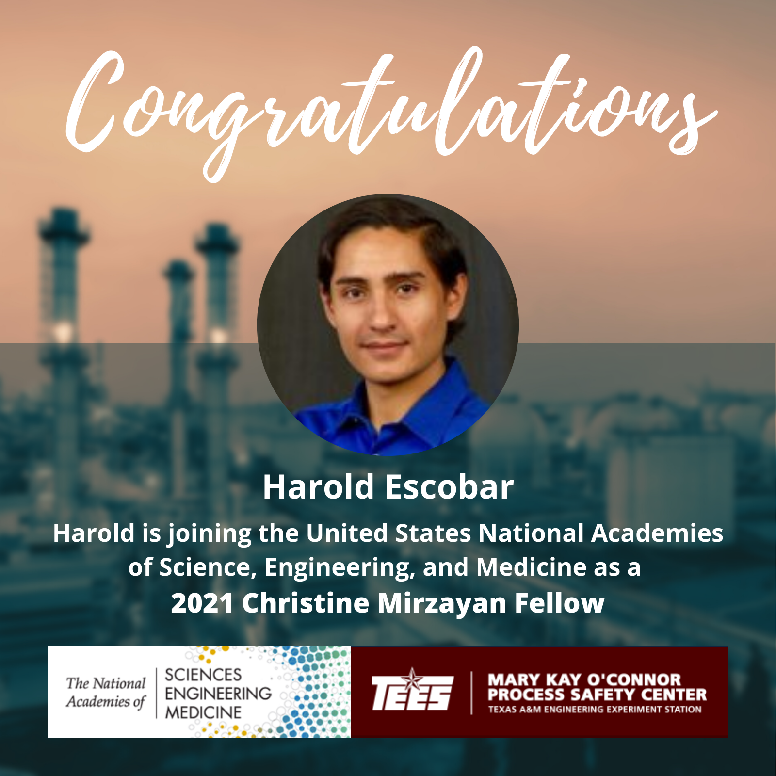 social media post with profile picture of Harold Escobar